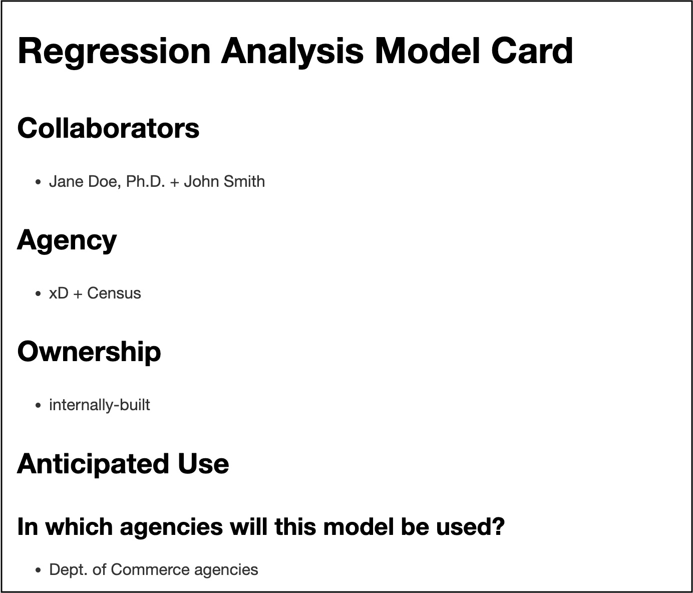 Example Model Card